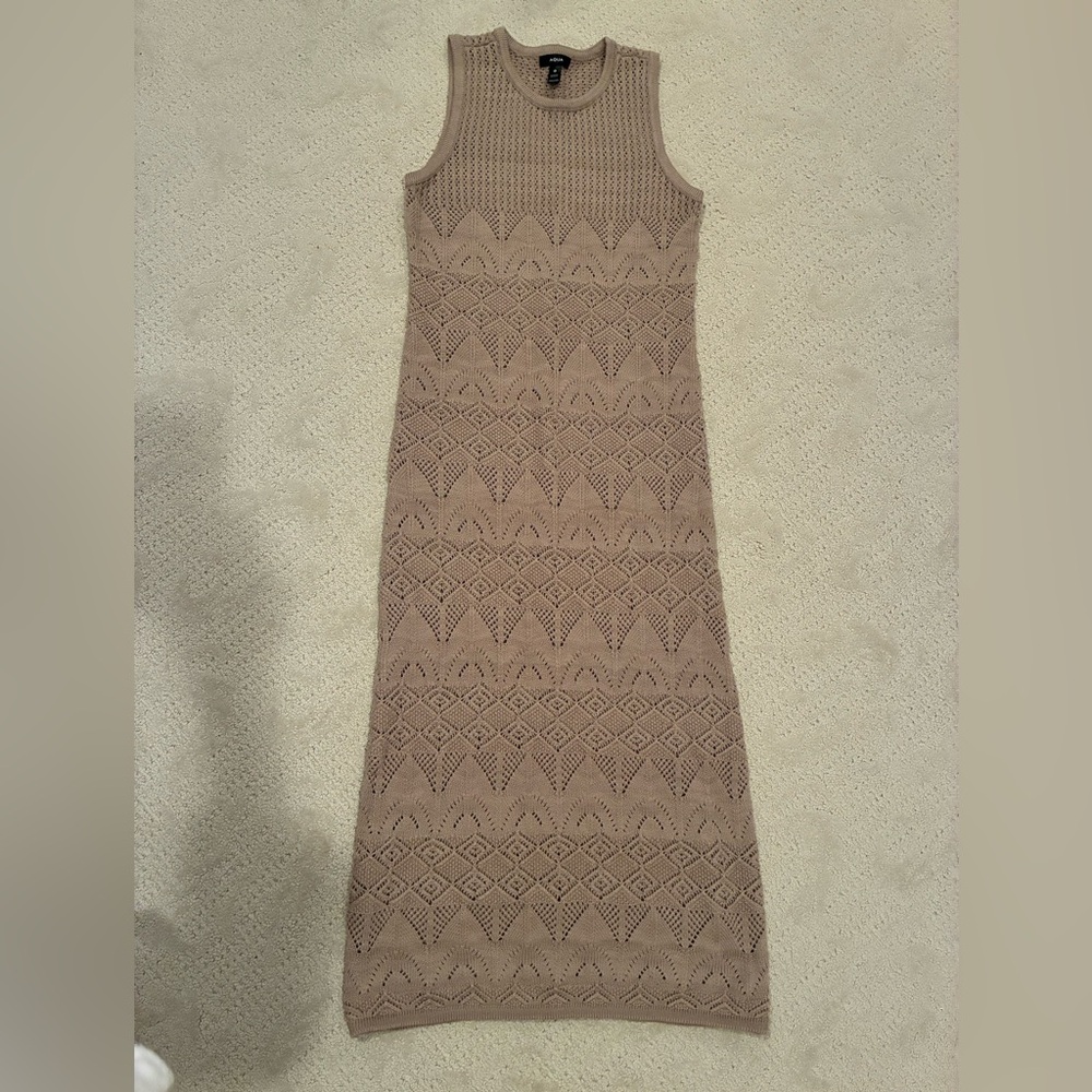 Aqua Sleeveless Knit Maxi Dress